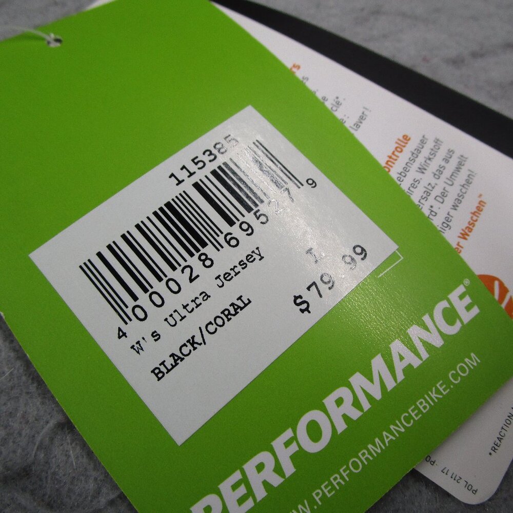 Performance Women's Large Black Full Zip Cycling Ultra Jersey Short Sleeve NWT - Picture 2 of 9